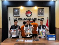 Polres Maros Bongkar Kasus Narkoba, 421 Gram Sabu Siap Edar Disita