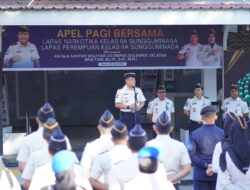 Pasca Insiden Penyerangan, Kakanwil Ditjenpas Sulsel Laksanakan Apel Bersama LPN Kelas IIA Sungguminasa dan LPP Kelas IIA Sungguminasa Tekankan Integritas, Disiplin, dan Kekompakan Pegawai