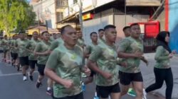 Dandenpom XIV/4 Makassar Pimpin Olahraga Bersama dan Aksi Bersih Markas, Perkuat Kebugaran serta Kekompakan Personel