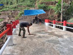 Dandim 1409/Gowa Apresiasi Sinergi TNI-Warga, Pembangunan Jembatan Armco di Tombolopao  Capai 97 Persen