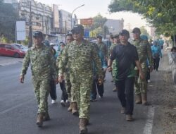 Kodim 1409/Gowa Perkuat Soliditas Lewat Gerak Jalan Santai dan Senam Bersama Keluarga Besar Kodim Gowa