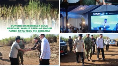 Wabup dan Sekda Takalar Hadiri Panen Raya Tebu TNI, Perkuat Dukungan Ketahanan Pangan Nasional