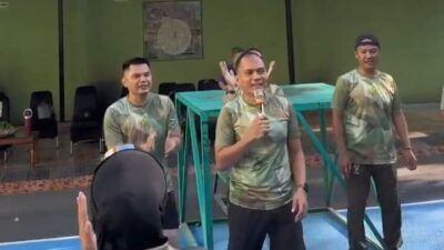 Olahraga Bersama Persit di Mako Denpom XIV/4 Makassar, Momentum Pererat Kebersamaan dan Syukuri Pertambahan Usia