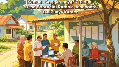 Penganggaran Pembangunan Kantor Desa Bontocini Jeneponto Dipertanyakan, Kades Bungkam