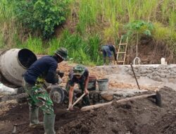 Dandim Apresiasi Sinergi TNI dan Warga Kebut Pembangunan Jembatan Beton Tahap V di Gowa