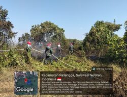 Respon Cepat Laporan Warga, Tim Gabungan Kodim 1409/Gowa Padamkan Api di Desa Bontoala