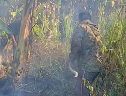 Pakai Alat Seadanya, Babinsa dan Warga Pallangga Berhasil Jinakkan Si Jago Merah