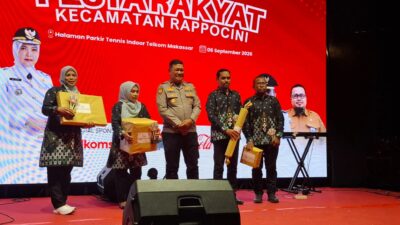 Kapolsek Rappocini Hadiri Pesta Rakyat Tingkat Kecamatan, Perkuat Sinergitas Polri dan Pemerintah