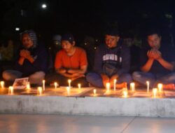 IJTI Sulsel Gelar Doa dan Nyala Lilin  untuk Lima Jurnalis Hilang Saat Liputan Erupsi Krakatau